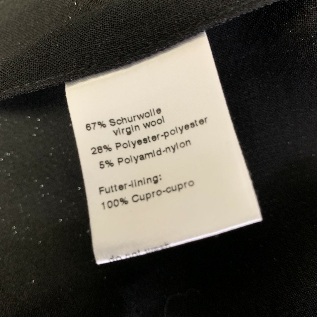 AKRIS Size 12 Black Glitter Wool  Polyester Sparkly Jacket