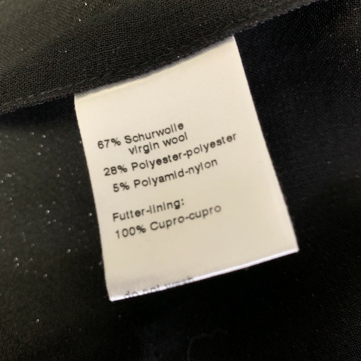 AKRIS Size 12 Black Glitter Wool  Polyester Sparkly Jacket