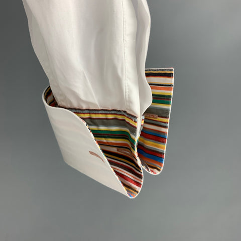 PAUL SMITH Size S White French Cuff Long Sleeve Shirt