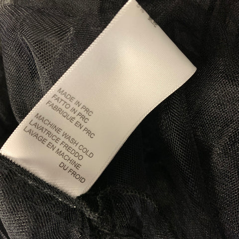 KIM SHUI Size XS Black Polyester Blend Sheer Dress Pants
