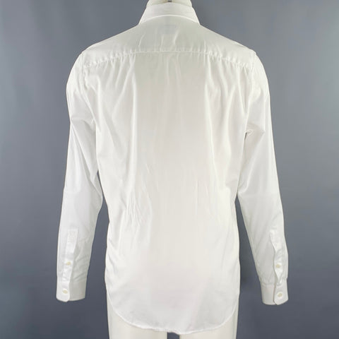 VERSACE COLLECTION Size M White Cotton Button Up Long Sleeve Shirt