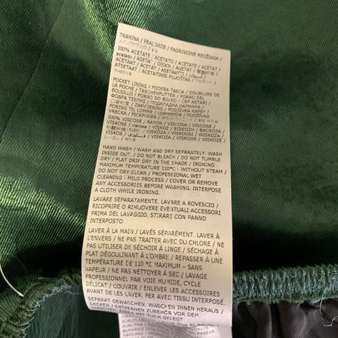 MM6 MAISON MARGIELA Size S Green Acetate Pleated Shorts