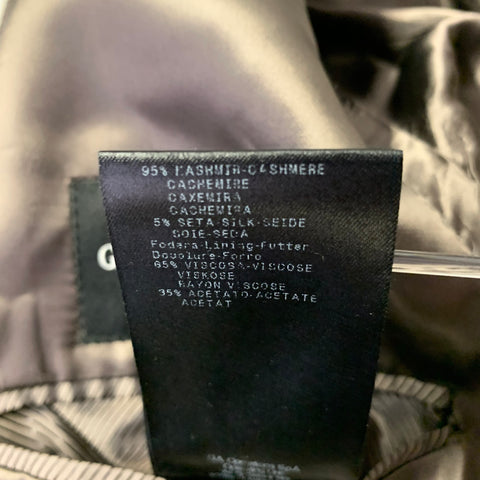GIORGIO ARMANI Size 44 Grey Beige Glen Check Cashmere Silk Sport Coat
