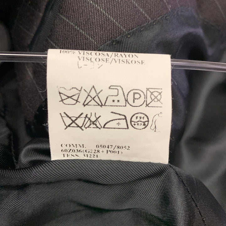 CoSTUME NATIONAL Size 38 Brown Grey Pinstripe Wool Single Button Suit