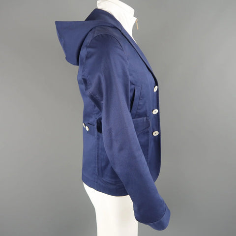 DSQUARED2 36 Navy Hooded Jacket Vest DSQUARED2