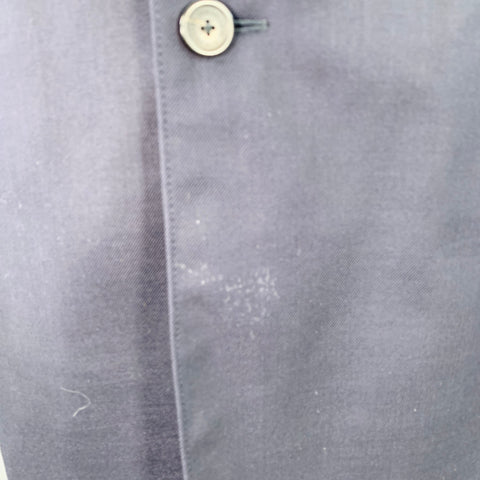 CORNELIANI Size 42 Black Twill Wool Blend Single Breasted Water Resistant Coat