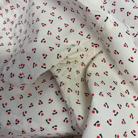 JOHN VARVATOS * U.S.A. Size XL White Black Red Graphic Short Sleeve Shirt