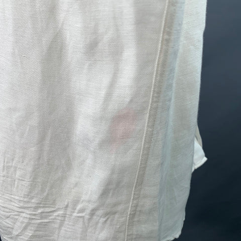 JOHNNIE-O Size M Cream Linen Blend Button Down Collar Two Pockets Long Sleeve Shirt