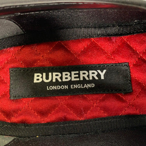 BURBERRY Size 7 Black Leather Slip On Loafers