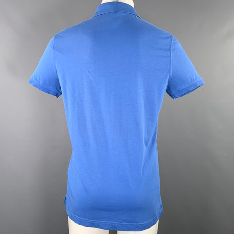 BURBERRY BRIT Size M Blue Contrast Trim Cotton Short Sleeve Polo