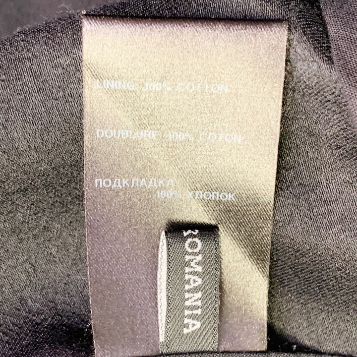 HAIDER ACKERMANN Size 6 Grey Silver Wool Silk Cigarette Dress Pants