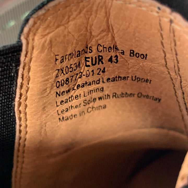 RODD & GUNN Size 10 Farmlands Black Leather Ankle Chelsea Boots
