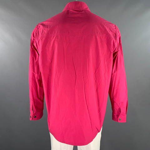 BARACUTA Size 42 Pink Fuchsia Polyester Cotton Shirt Jacket Jacket