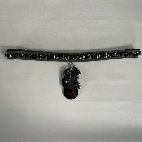 VINTAGE Waist Size 28 Black Beaded Belt