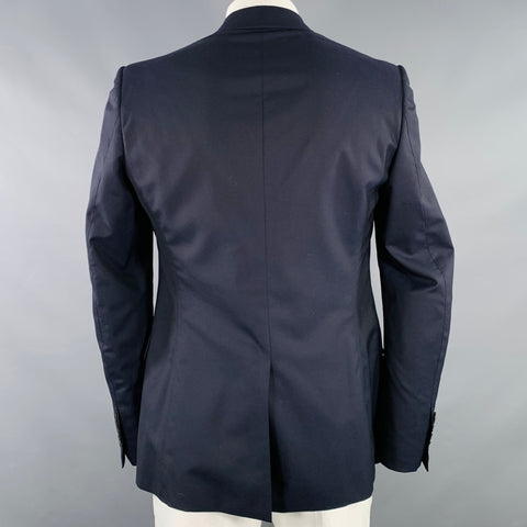 GUCCI Size 42 Long Navy Wool Single Breasted Sport Coat