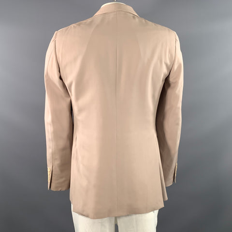 GUCCI Chest Size 42 Khaki Solid Wool Notch Lapel Sport Coat