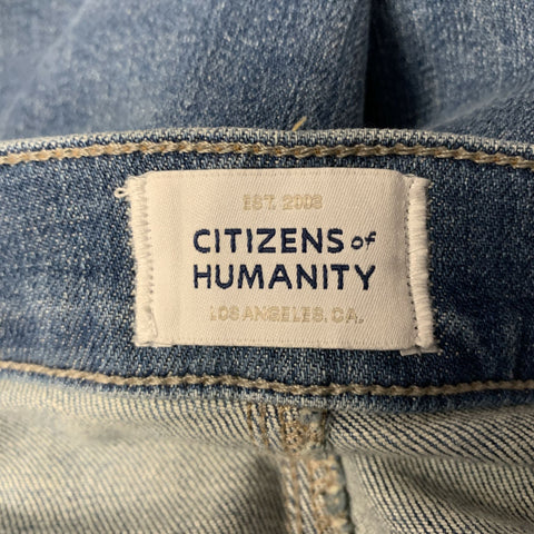 CITIZENS OF HUMANITY Size 26 Blue Cotton Wide Leg Jeans