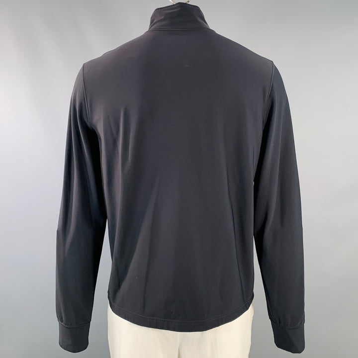 PRADA Size XXL Navy Nylon Blend One Pocket 1/4 Zip Pullover
