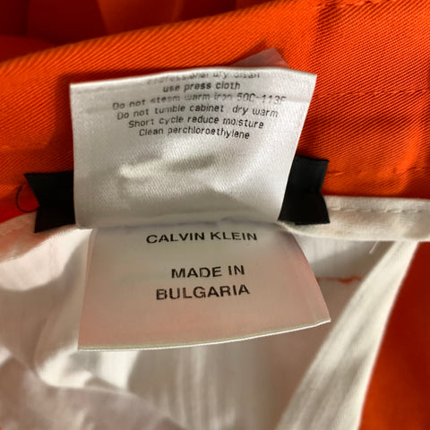 CALVIN KLEIN Size 32 Orange Solid Cotton CHUBS Shorts
