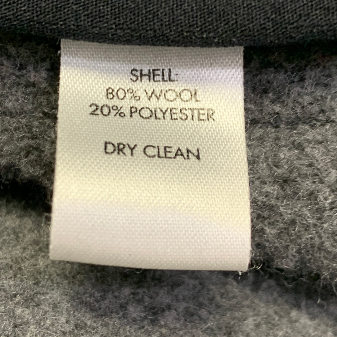 CALVIN KLEIN Size S Black Charcoal Herringbone Toggle Closure Coat