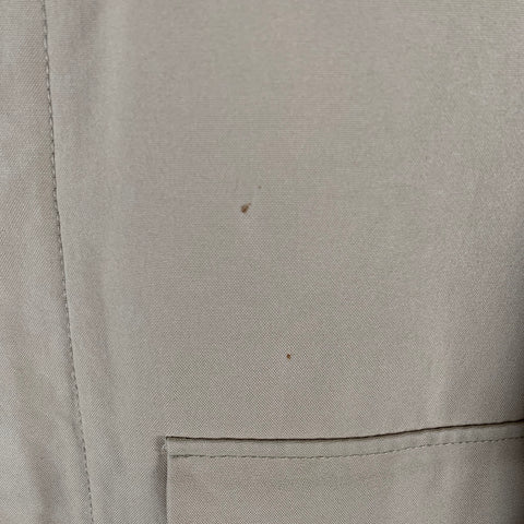 BRIONI Size XL Khaki Cotton Silk Zip Buttons Storm System Coat