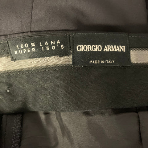 GIORGIO ARMANI Size 32 Navy Wool Cuffed Dress Pants
