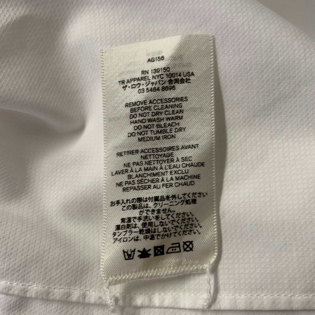 THE ROW Size 12 White Cotton Dress Shirt