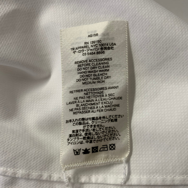 THE ROW Size 12 White Cotton Dress Shirt