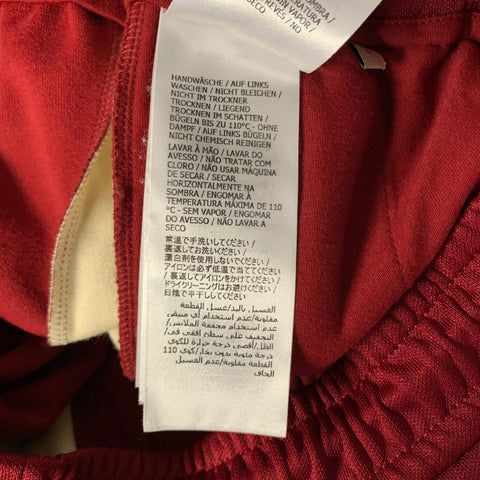 GUCCI Size L Burgundy Beige Polyester Cotton Sweatpants Casual Pants