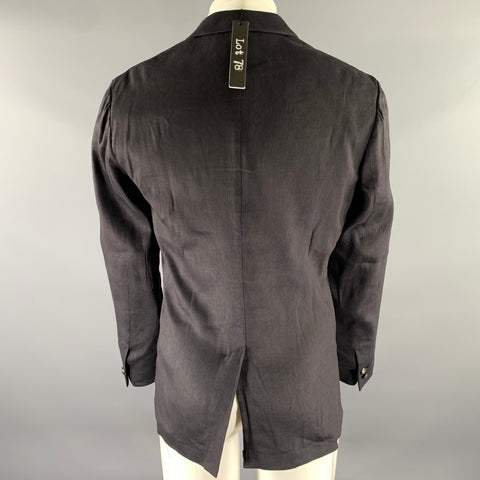 JOHN VARVATOS Size 40 Grey Linen Blend Sport Coat