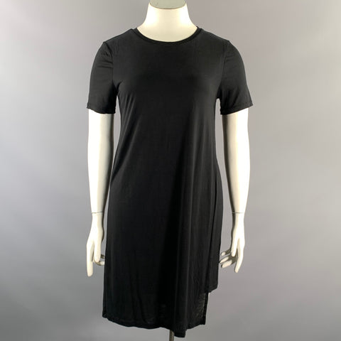 ACNE STUDIOS Size M Black Lyocell T Shirt Knee-Length Dress