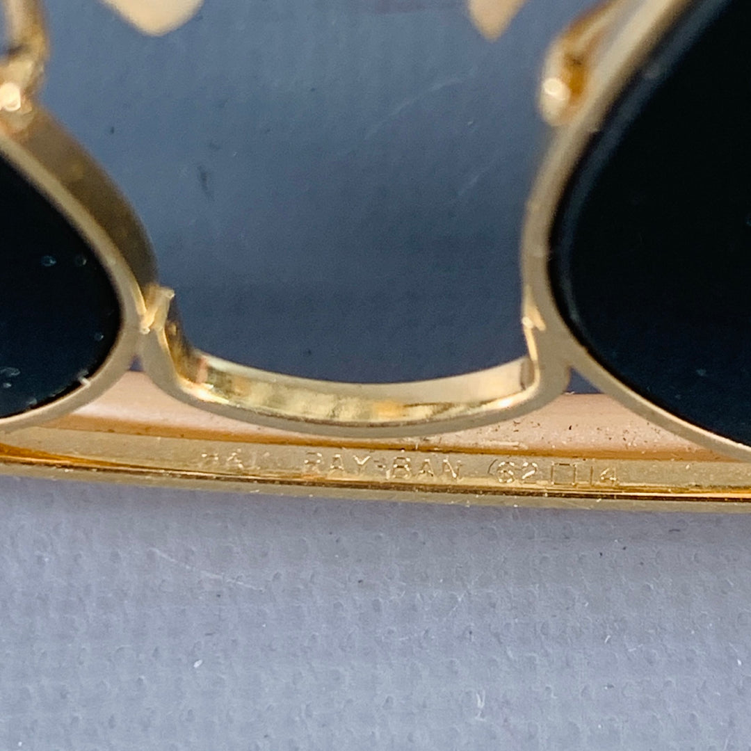 RAY-BAN Vintage Outdoorsman Gold Metal Aviator Sunglasses