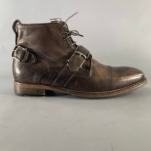 JOHN VARVATOS Size 9.5 Brown Leather Boots