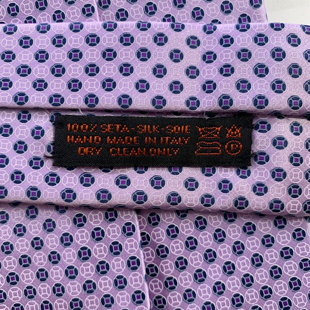 DOLCEPUNTA Purple Lavender Polka Dot Silk Tie