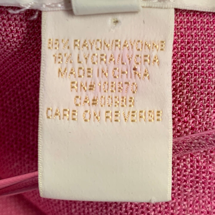 ZAC POSEN Size M Pink Fuchsia Rayon Blend Tank Dress