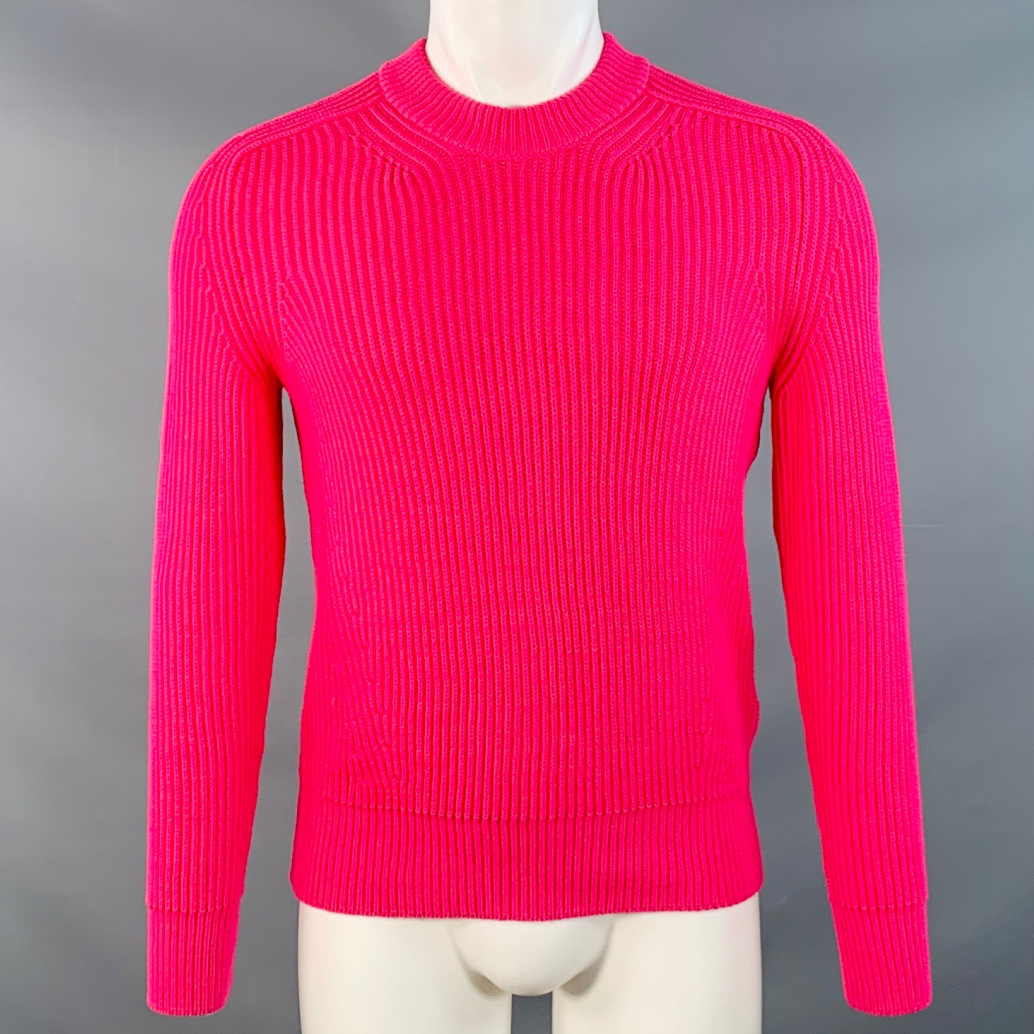 AMI Alexandre Mattiussi ピンク AMI by ALEXANDRE MATTIUSSI Size S Fuchsia Pink Rib Knit