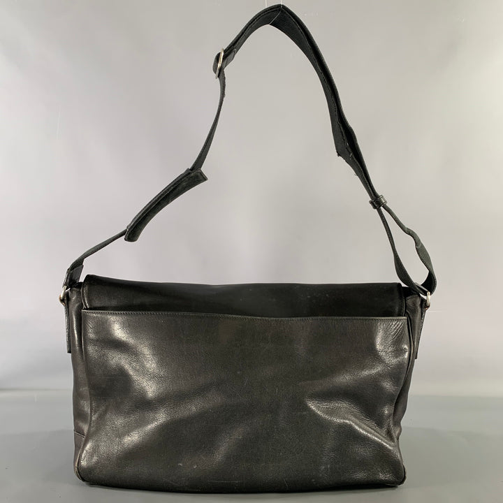 COACH Black Cowhide Leather Messenger Bag