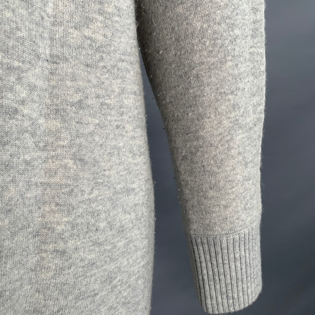 PROENZA SCHOULER Size XS Heather Grey Cashmere Blend Crew Neck Large Pockets Pullover