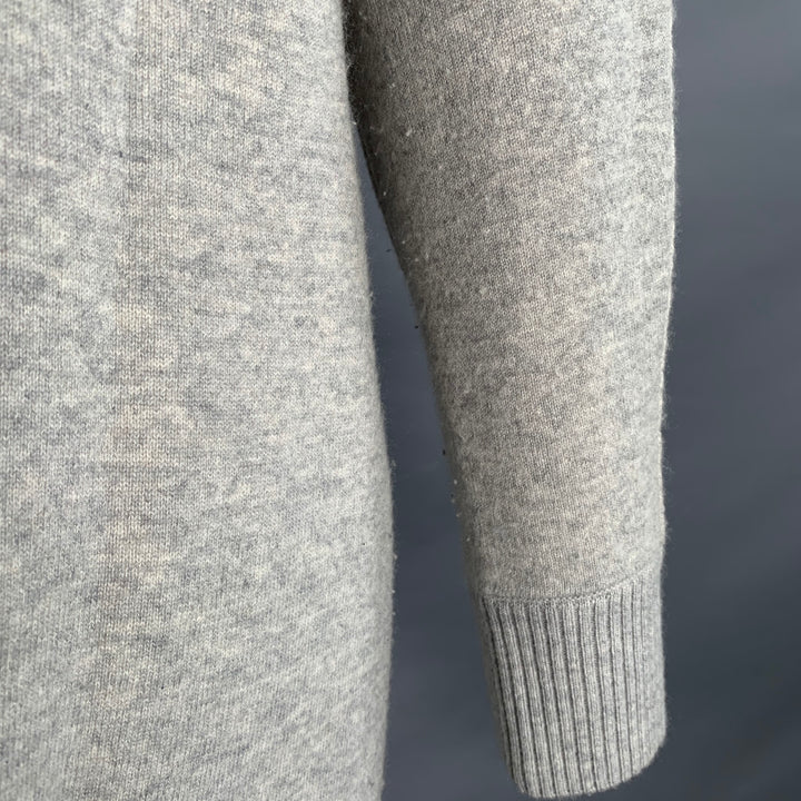 PROENZA SCHOULER Size XS Heather Grey Cashmere Blend Crew Neck Large Pockets Pullover