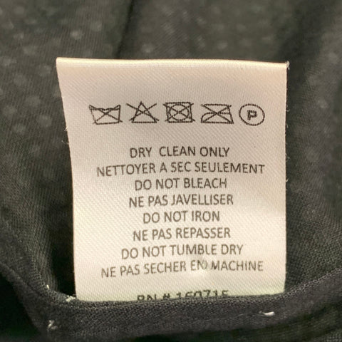 Chemise boutonnée noire en viscose ornée de perles à col étalé RETROFETE Taille S