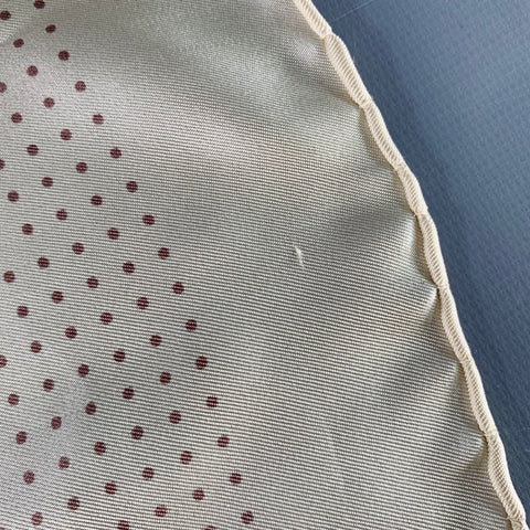 TURNBULL & ASSER Yellow Brown Polka Dot Silk Pocket Square