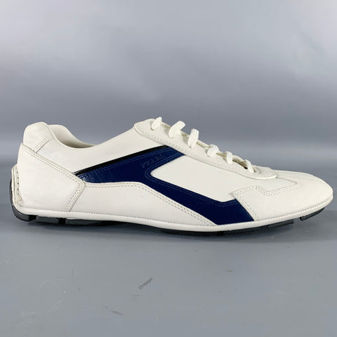 PRADA Size 7.5 -Monte Carlo- White Navy Color Block Sneakers