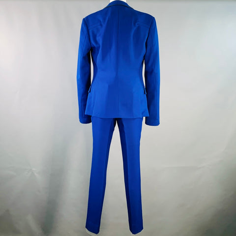 HAIDER ACKERMANN Taille 36 Costume en Laine Bleu Roi à Revers Cranté