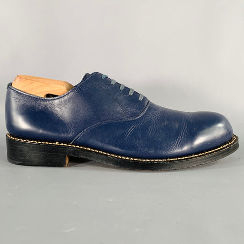 COMME des GARCONS HOMME Size 7.5 Navy Leather Oxford Lace-Up Shoes
