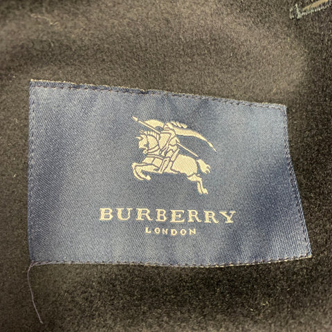 BURBERRY LONDON Size 50 Black Wool Double Breasted Coat