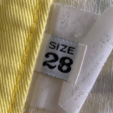 MOSCHINO Size 28 Yellow Pink Cotton Floral Straight Jeans