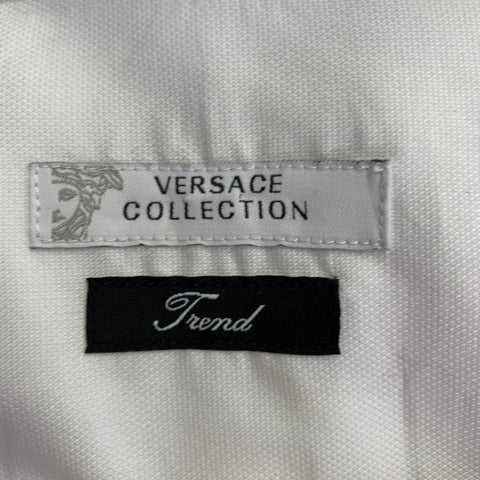 VERSACE COLLECTION Size M White Cotton Button Up Long Sleeve Shirt