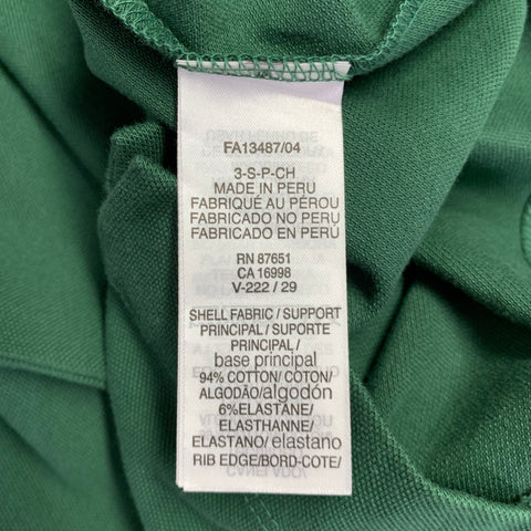 LACOSTE Size S Green Embroidery Cotton Blend Short Sleeve Polo