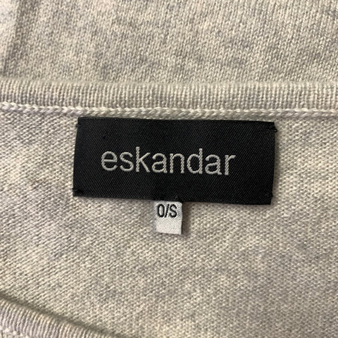 ESKANDAR Size M Light Grey Cashmere Sweater