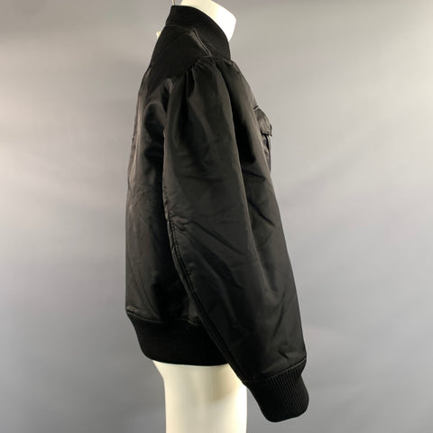 SIMONE ROCHA Size M Black Polyamide Bomber Jacket
